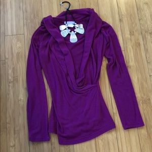 Julia fuchsia wrap sweater/top💖